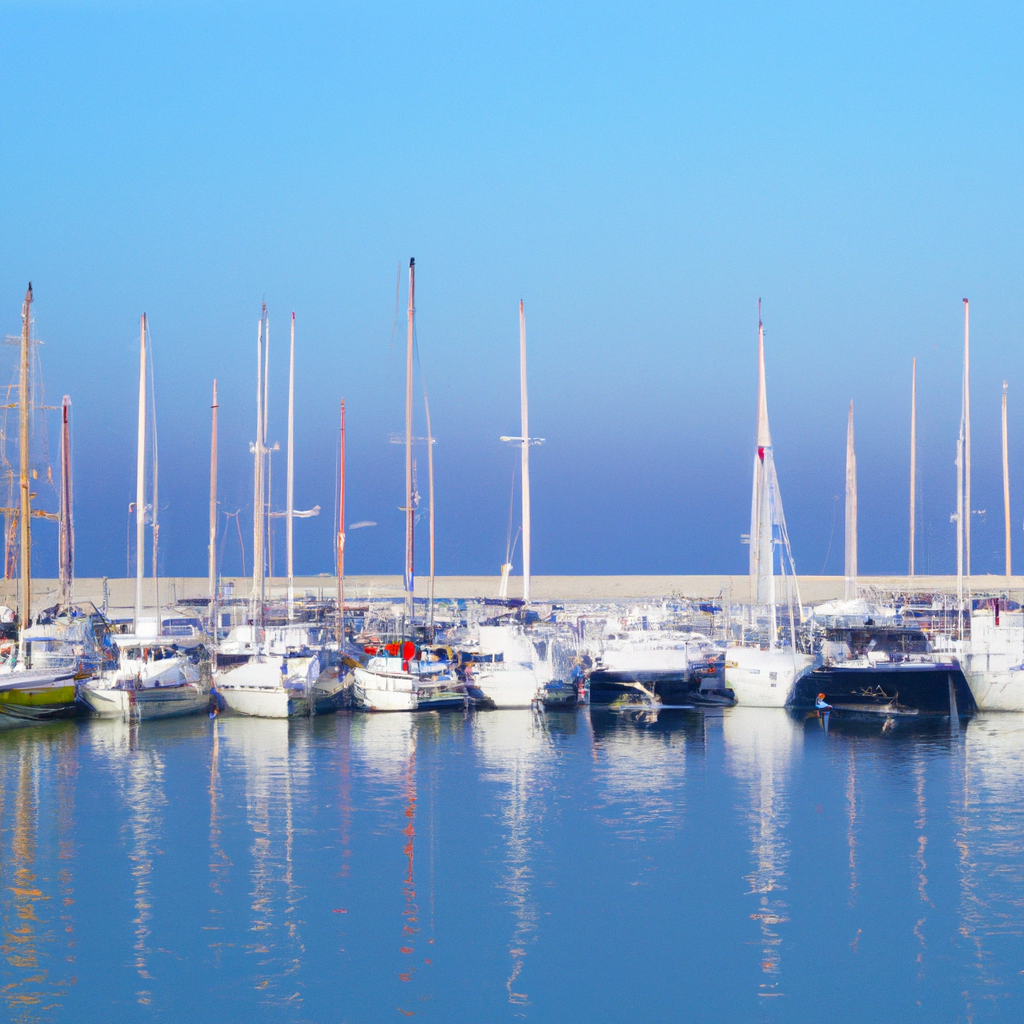 Panorama dei porti italiani con barche allineate e cielo limpido